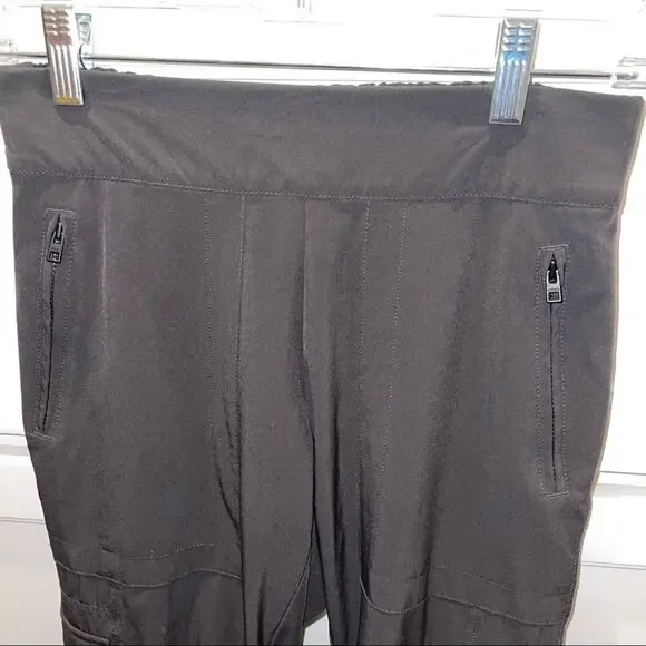 Athleta Chelsea Cargo Black Olive Green Size 2 - Picture 6 of 7